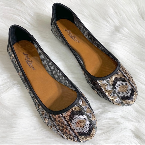 SOLD-Lucky Brand Sequin Ballet Flats - Picture 4 of 8
